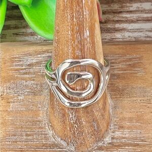 NEW Sterling Silver Swirl Ring Sz 9